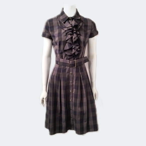 Karen Millen Dresses & Skirts - Karen Millen Gingham Ruffle Dress